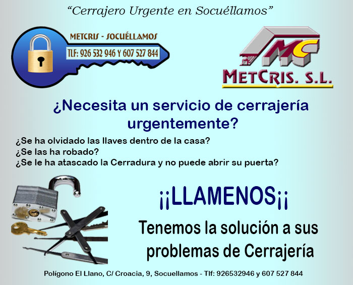 MetCris - Cerrajero las 24 H. en Socuéllamos